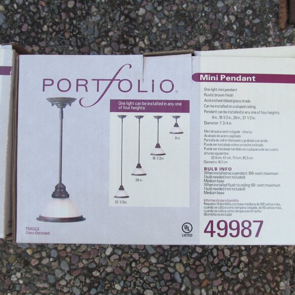 Portfolio Mini Pendant Lights Lot of 2 - Picture 5 of 5